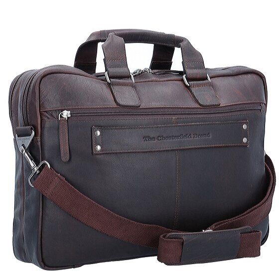The Chesterfield Brand Wax Pull Up Briefcase Leather 40 cm Laptop compartment