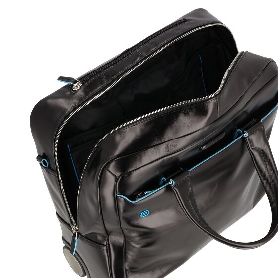 Piquadro Blue Square 2 Roll Business Trolley Leather 36 cm Laptop compartment