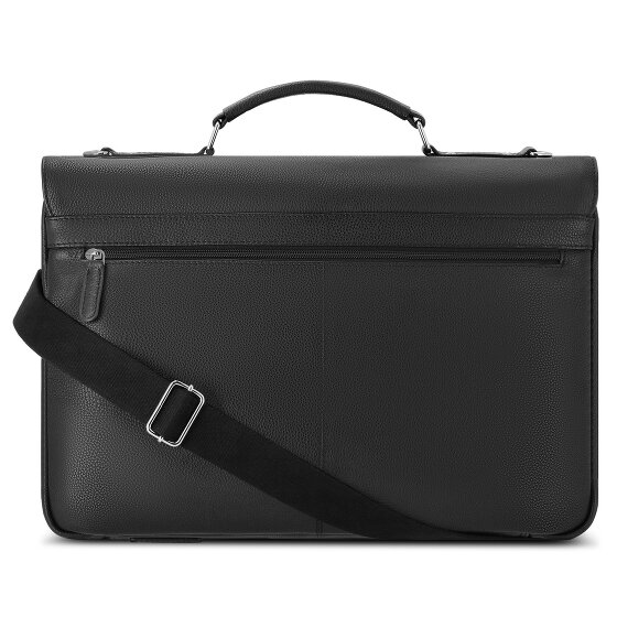 Bugatti Valencia briefcase XL leather 3 main compartments 43 cm laptop compartment