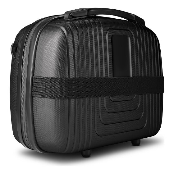 Redolz Essentials14 4-wheel suitcase set Beautycase 4 pce with expansion fold laptop compartment