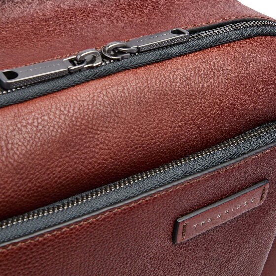 The Bridge Ludovico travel backpack leather 42 cm laptop compartment