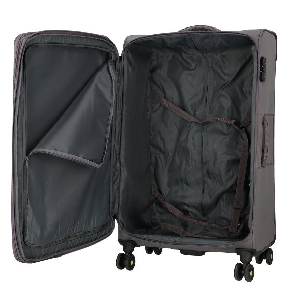d&n Travel Line 9704 4 wheels Trolley L 78 cm with expansion pleat