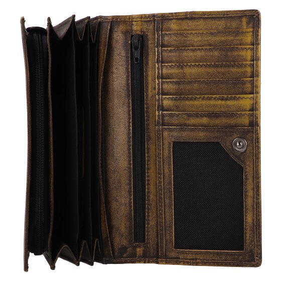 Greenburry Destressed Wallet RFID protection Leather 13 cm