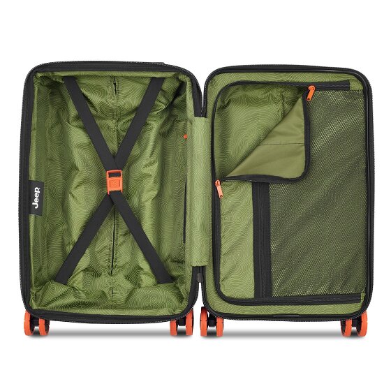 Jeep JH002B 4 wheels Cabin trolley XL 55 cm with expansion pleat