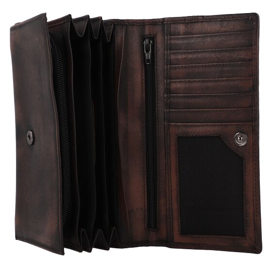 Greenburry Destressed Wallet RFID protection Leather 18.5 cm