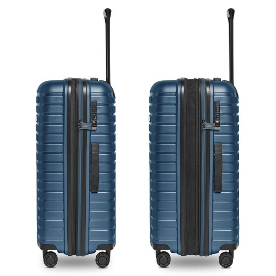 Pactastic Collection 04 THE THREE SET + 4 wheels Suitcase set 3-piece with expansion pleat