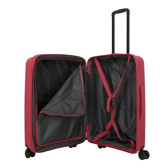 Travelite Air Stripe 4 wheels Trolley M 66 cm with expansion pleat