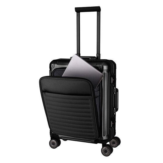 Travelite Next 4-wheel Aluminum Cabin suitcase, 55 cm, with Laptop Compartment
