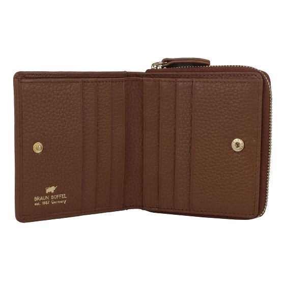 Braun Büffel Asti Wallet RFID protection Genuine Leather 10 cm