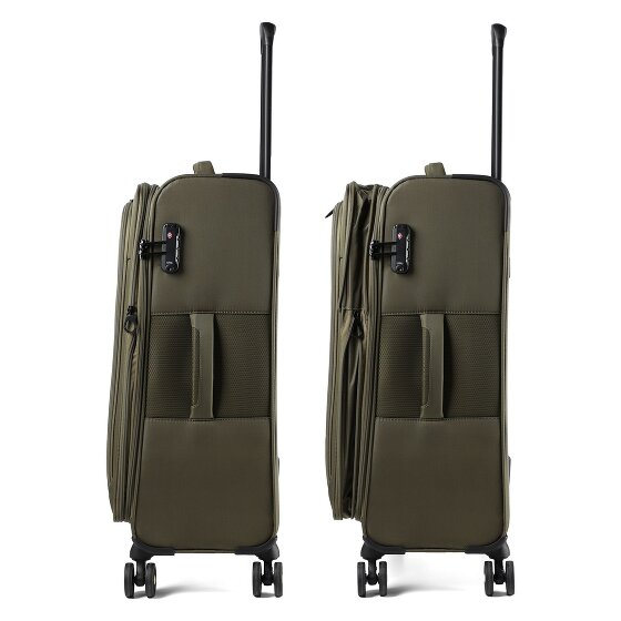 d&n Travel Line 9704 4 wheels Trolley M 68 cm with expansion pleat