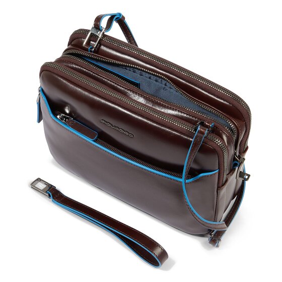 Piquadro Blue Square Shoulder bag Leather 23 cm