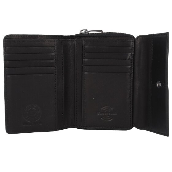 Greenland Nature Black Nappa Wallet RFID protection Leather 13 cm