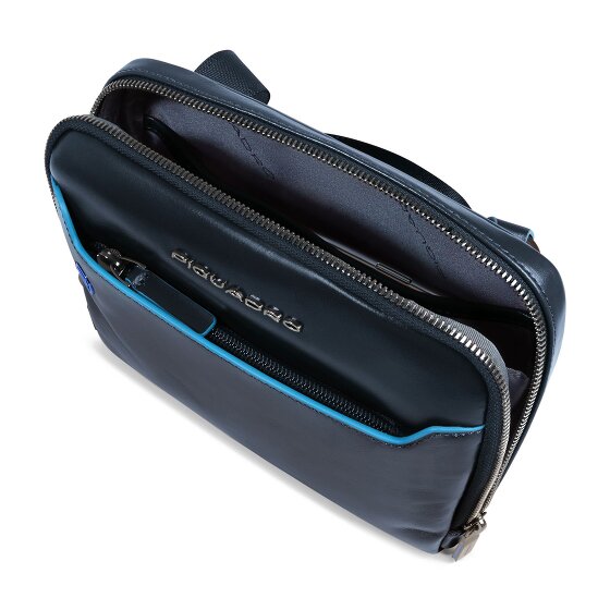 Piquadro Blue Square Shoulder bag Leather 21 cm