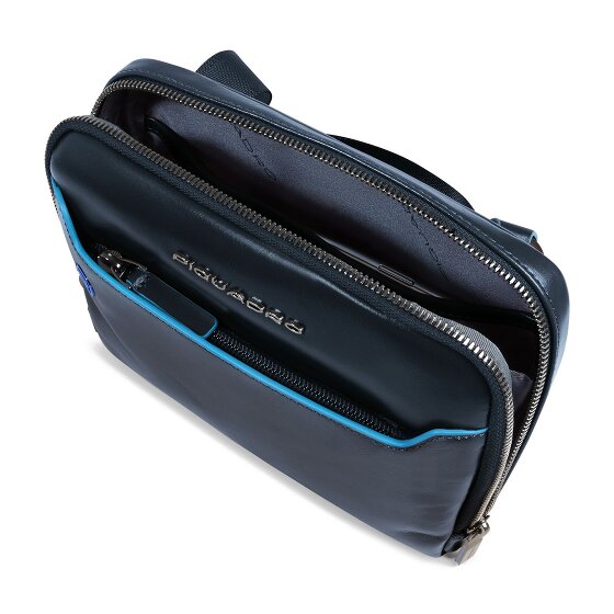 Piquadro Blue Square Shoulder bag Leather 21 cm