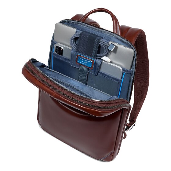 Piquadro Blue Square Daypack RFID protection Leather 37 cm Laptop compartment