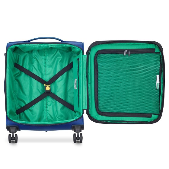 Delsey Paris x Colors Benetton Color Block 4-wheeled cabin trolley 55 cm with expansion fold