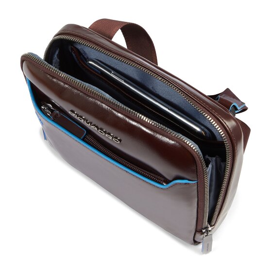Piquadro Blue Square Shoulder bag Leather 21 cm