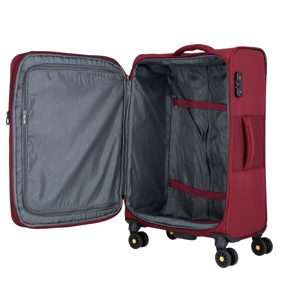 d&n Travel Line 9704 4 wheels Suitcase set 3-piece with expansion pleat