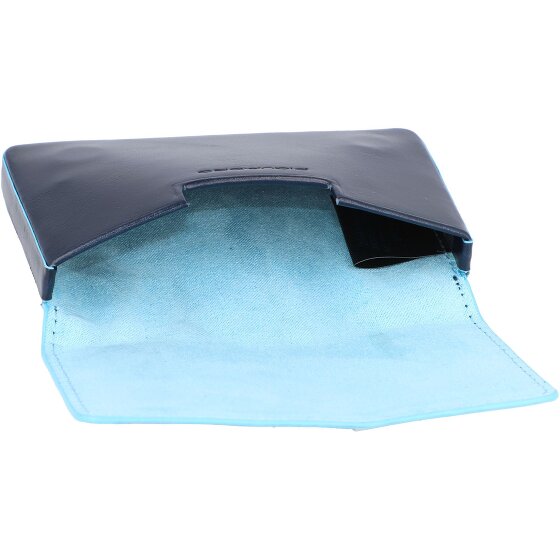 Piquadro Blue Square Business card case Genuine Leather 10 cm