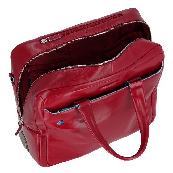 Piquadro Blue Square 2 Roll Business Trolley Leather 36 cm Laptop compartment