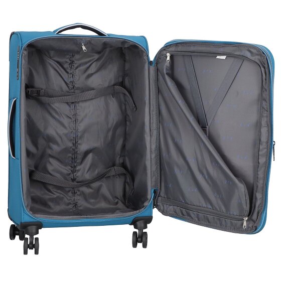 d&n Travel Line 9204 4 wheels Suitcase set 3-piece with expansion pleat