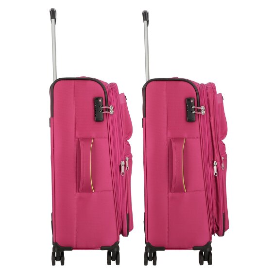 d&n Travel Line 6704 4 Roll Suitcase Set 3pcs.