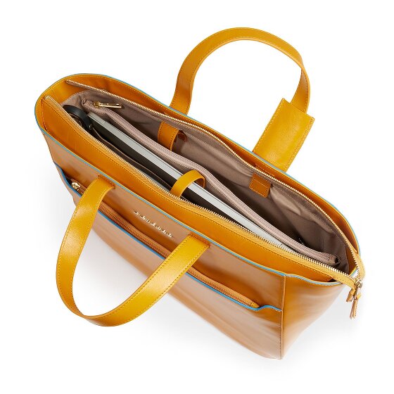 Piquadro Blue Square Shopper Bag Leather 40 cm