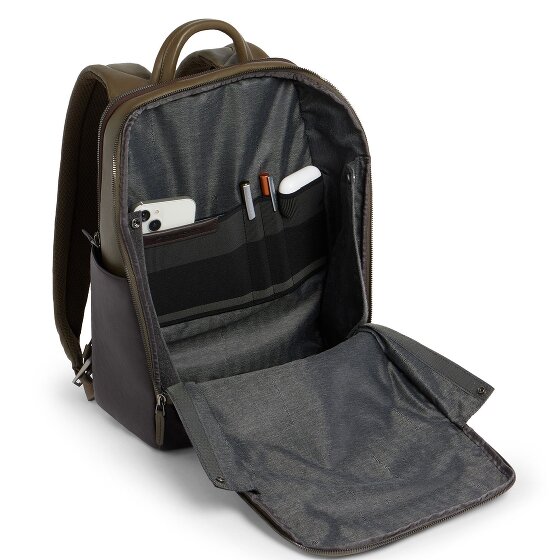Piquadro Black Square Daypack Genuine Leather 38 cm Laptop compartment