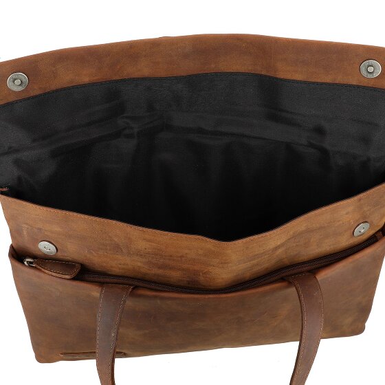 Plevier 500 series briefcase leather 42 cm laptop compartment