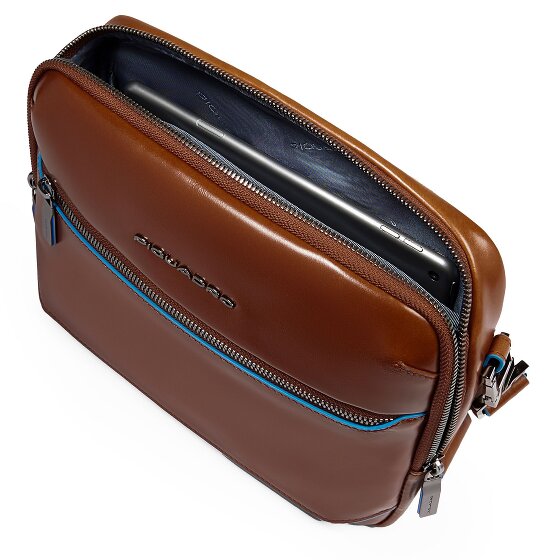 Piquadro Blue Square Shoulder bag RFID protection Leather 25 cm