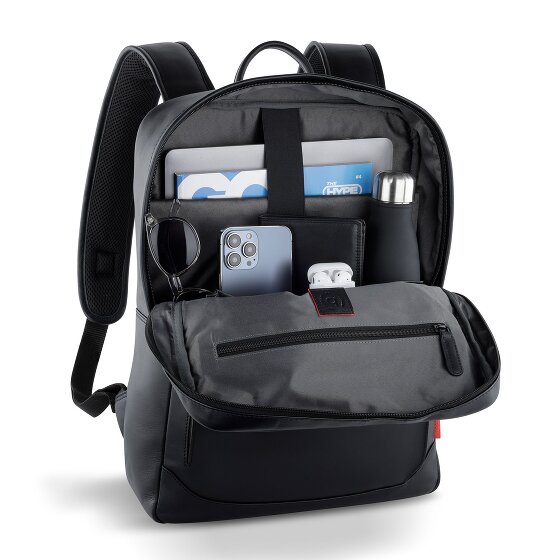 Bugatti Clark Daypack Genuine Leather 42 cm Laptop compartment