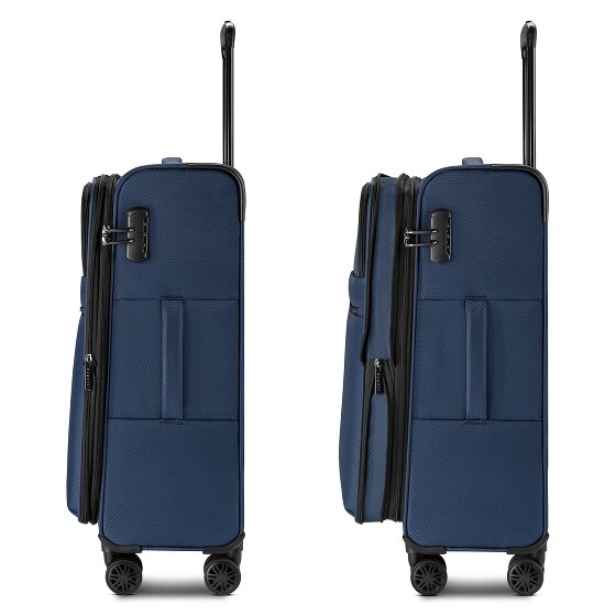 Bugatti Valencia Soft 4 wheels Suitcase set 3-piece with expansion pleat
