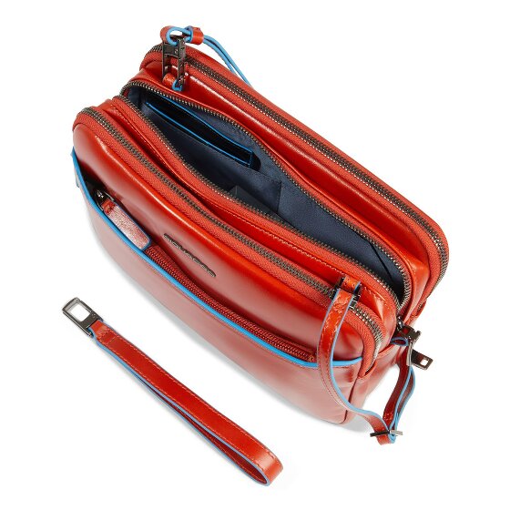 Piquadro Blue Square Shoulder bag Leather 23 cm