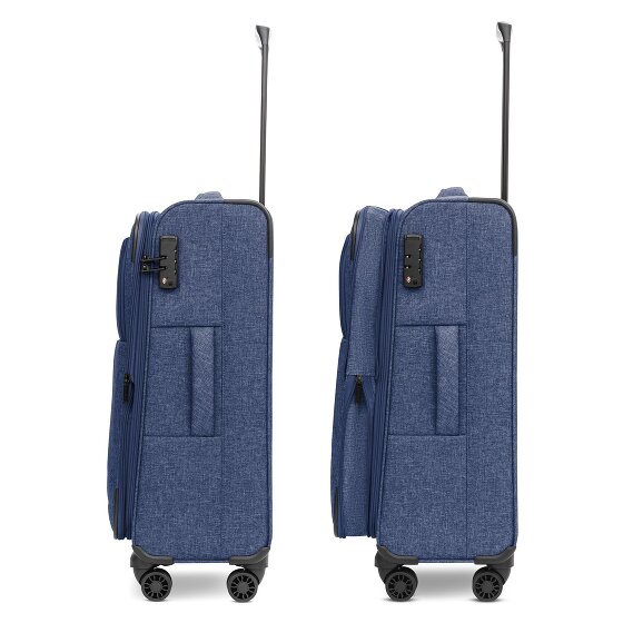 Redolz Essentials 12 THREE SET 4 wheels Suitcase set 3-piece with expansion pleat