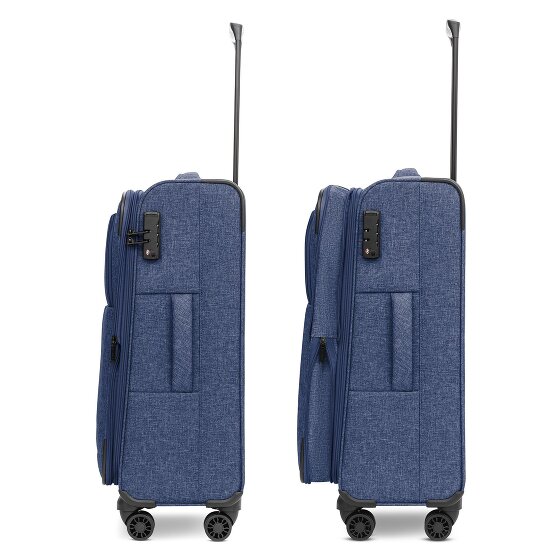 Redolz Essentials 12 THREE SET 4 wheels Suitcase set 3-piece with expansion pleat