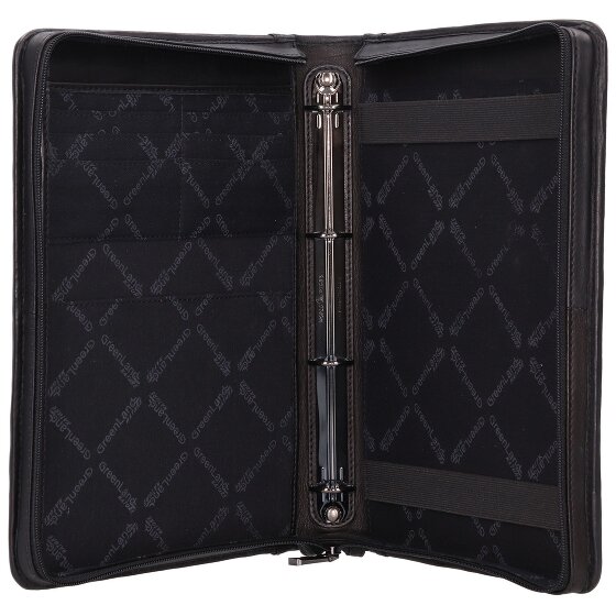 Greenland Nature Black Nappa ring folder leather 33 cm