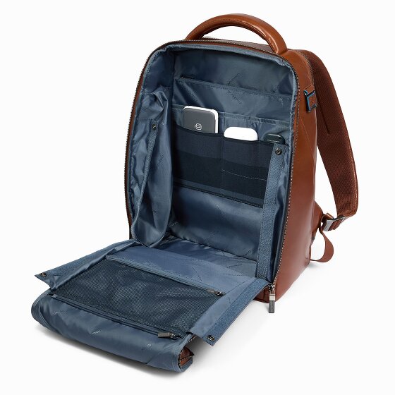 Piquadro Blue Square Daypack RFID protection Leather 39 cm Laptop compartment