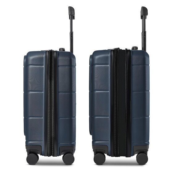Police London 4 wheels Cabin suitcase 55 cm Laptop compartment Expandable