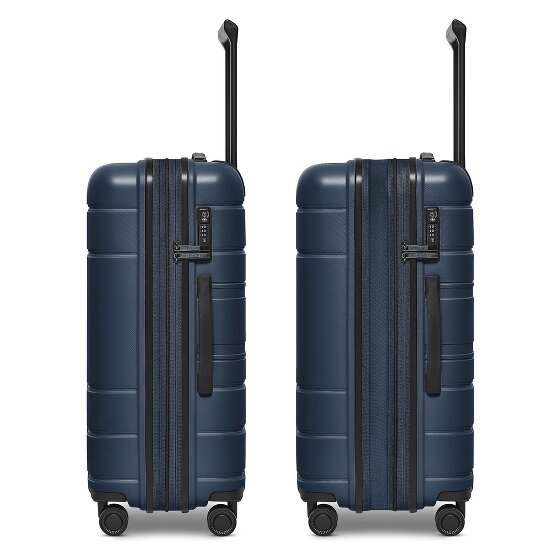 Redolz Essentials 11 4 wheels Suitcase set 3-piece with expansion pleat
