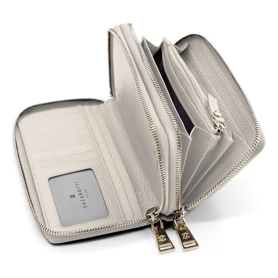 Lazarotti Bologna Leather XL Double Zip-Around Wallet, RFID-Protected, 20 cm