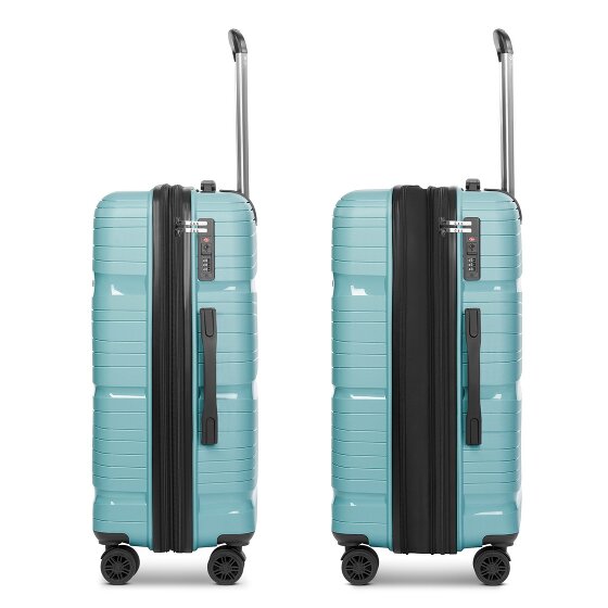 d&n Travel Line 4300-Plus 4 wheels Trolley M 65 cm with expansion pleat