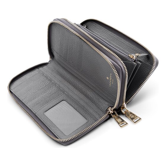 Lazarotti Bologna Leather XL Double Zip-Around Wallet RFID Leather 20 cm