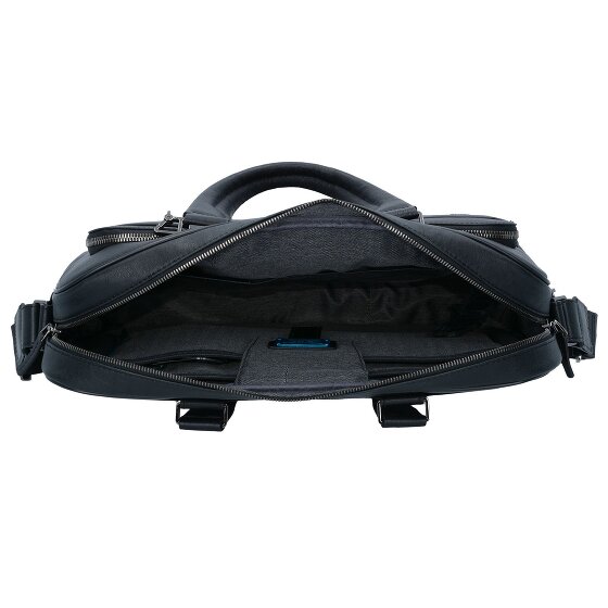 Piquadro Black Square briefcase leather 40 cm laptop compartment