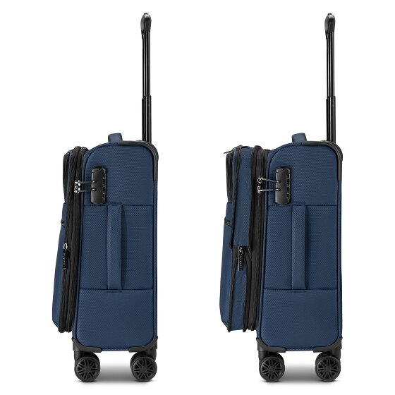 Bugatti Valencia Soft 4 wheels Cabin trolley S 55 cm with expansion pleat