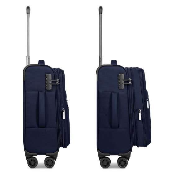Bugatti Valencia Soft 4 wheels Cabin trolley S 55 cm with expansion pleat