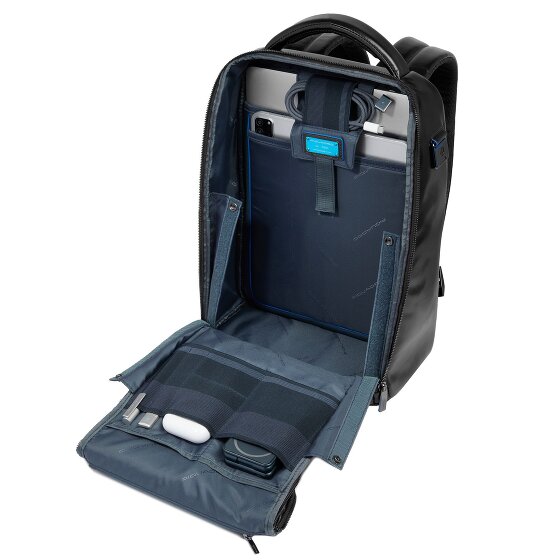 Piquadro Blue Square Daypack Leather 29 cm Laptop compartment