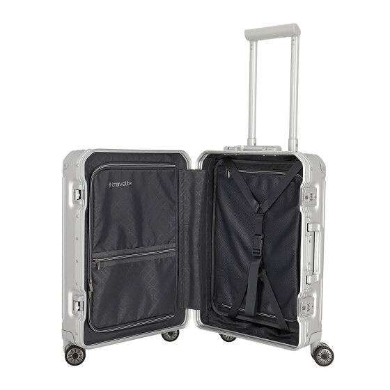 Travelite Next 4-wheel Aluminum Cabin suitcase, 55 cm