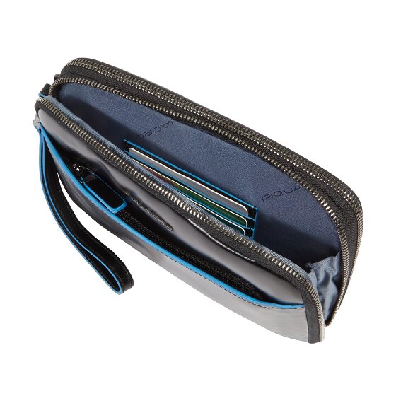Piquadro Blue Square Clutch purse Leather 21 cm