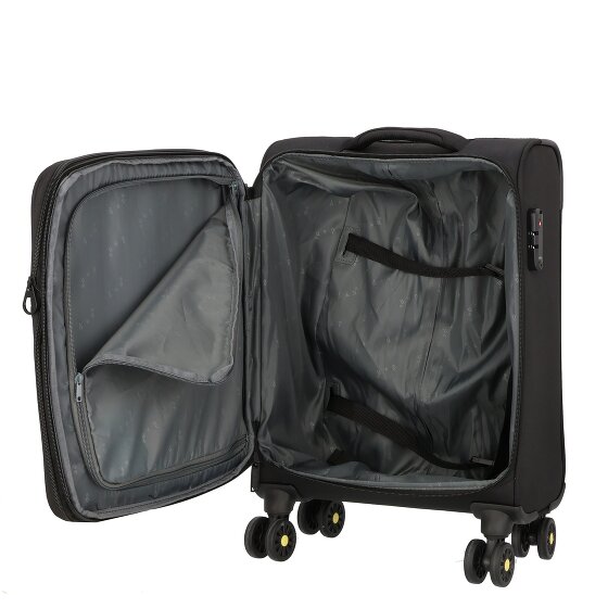 d&n Travel Line 9704 4 wheels Cabin trolley S 55 cm with expansion pleat