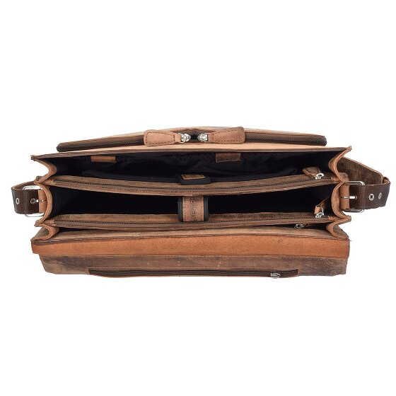 Plevier Retro Newton Briefcase Leather 41 cm Laptop compartment